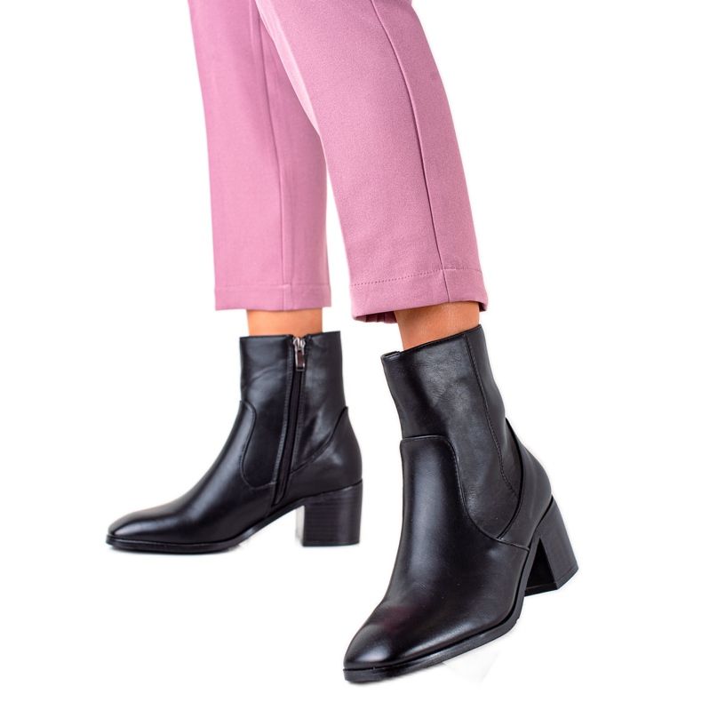 Renda Taivutetut korkeakorkoiset nilkkurit musta