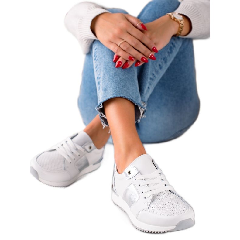 Valkoiset nahkakengät VINCEZA valkoinen