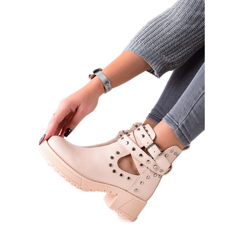 Bestelle Muodikkaita työntekijöitä tekojalokivillä beige