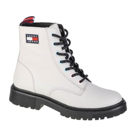 Tommy Hilfiger Farkut Iridescent Eyelets Flat Boot W EN0EN01537-YBL valkoinen