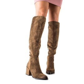 VINCEZA Sylowe mokkanahkakengät ruskea