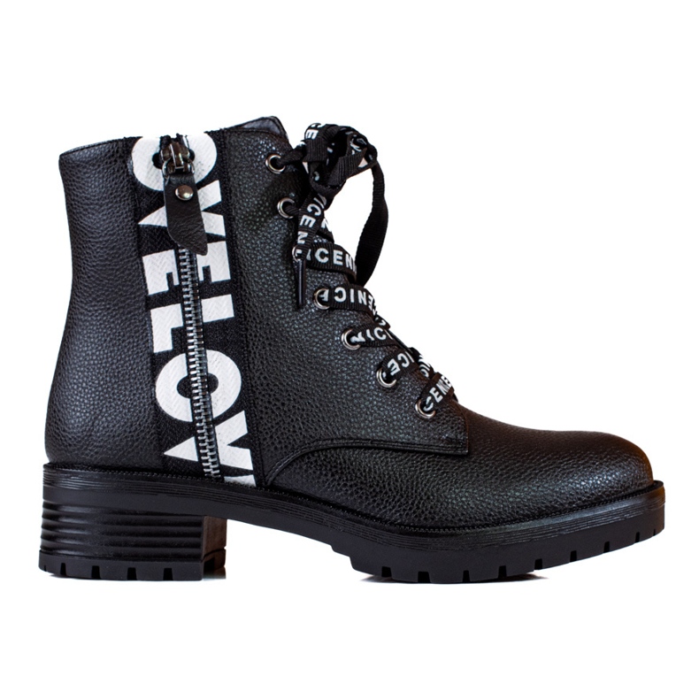 W. Potocki Nauhalliset saappaat, joissa eko-nahka Potocki musta