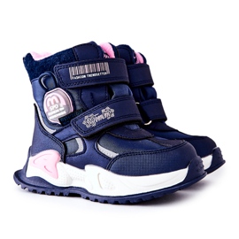 PJ2 Lasten lämpimät lumikengät Navy Blue Nemi Boots tummansininen