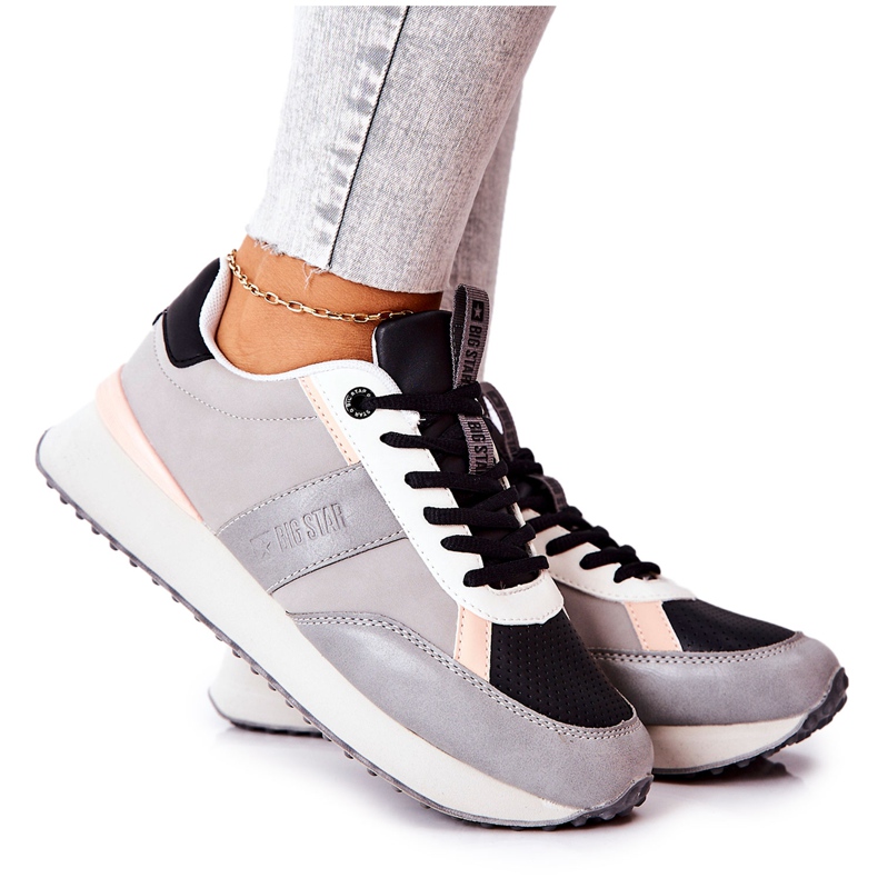 Urheilukengät Memory Foam Big Star II274398 Harmaa-Musta