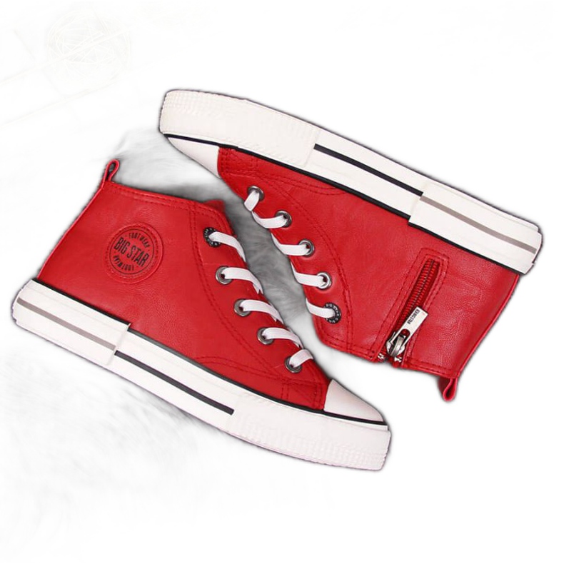 Tennarit eko -nahkaa Big Star Jr II374005 punainen valkoinen