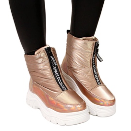 Lumisaappaat Vinceza W JAN46C holo -alustalla kultainen