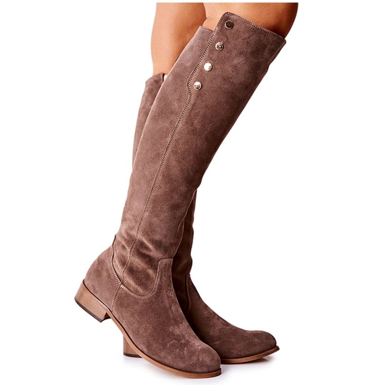 Lewski Shoes Mokkanahkaiset saappaat Earth Velour 2840 beige