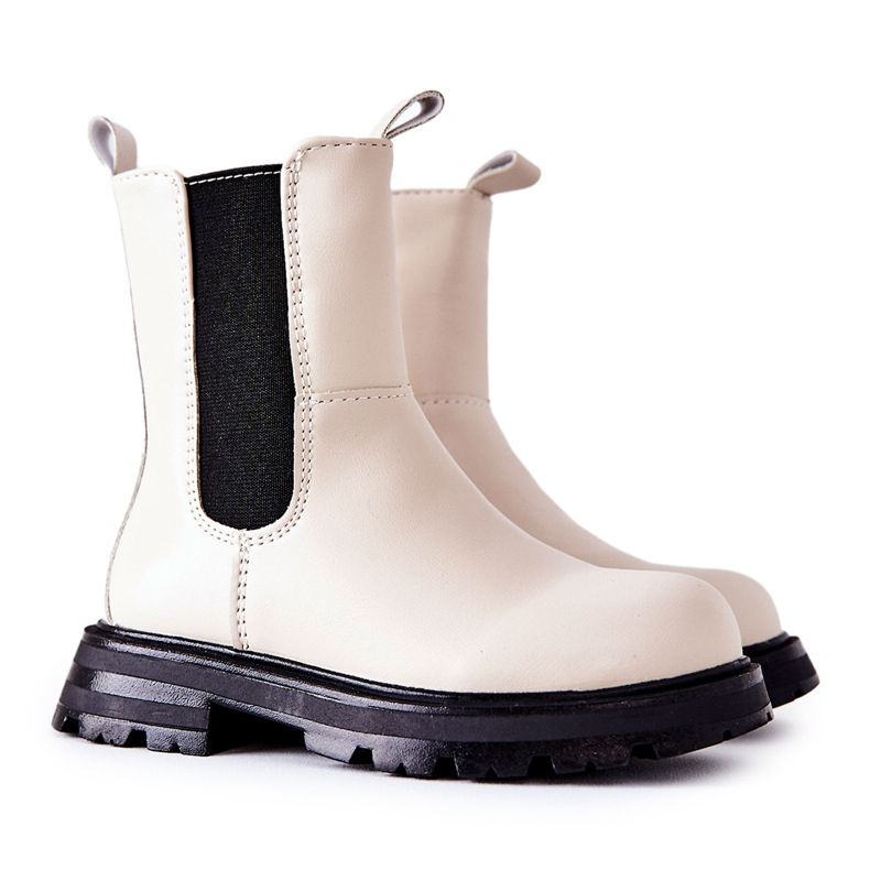 FR1 Lasten lämpimät saappaat Beige Alanya musta