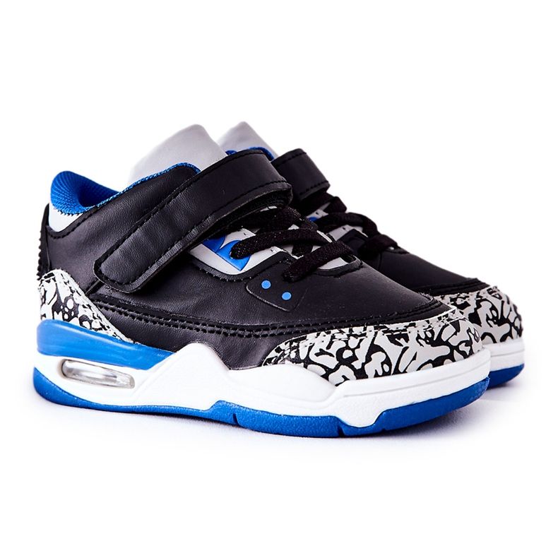 FR1 Lasten urheilukengät musta ja sininen pellava valkoinen