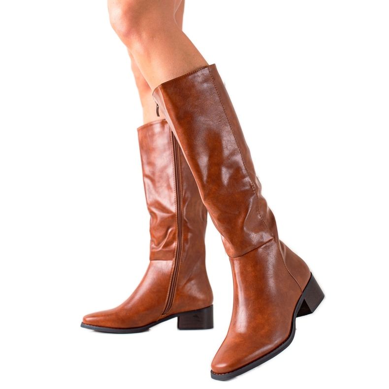 Diamantique Klassiset ruskeat saappaat eko -nahalla