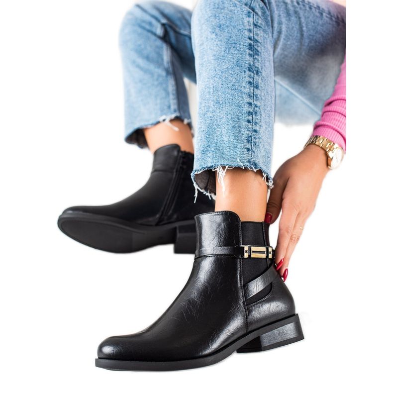 W. Potocki Tyylikkäät mustat Potocki -saappaat