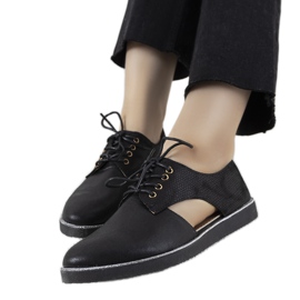 Mustat kiiltävät matalat leikkaukset Karley -kengät