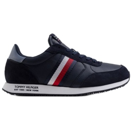 Kengät Tommy Hilfiger Runner Lo Leather Mix M FM0FM03736 DW5 tummansininen