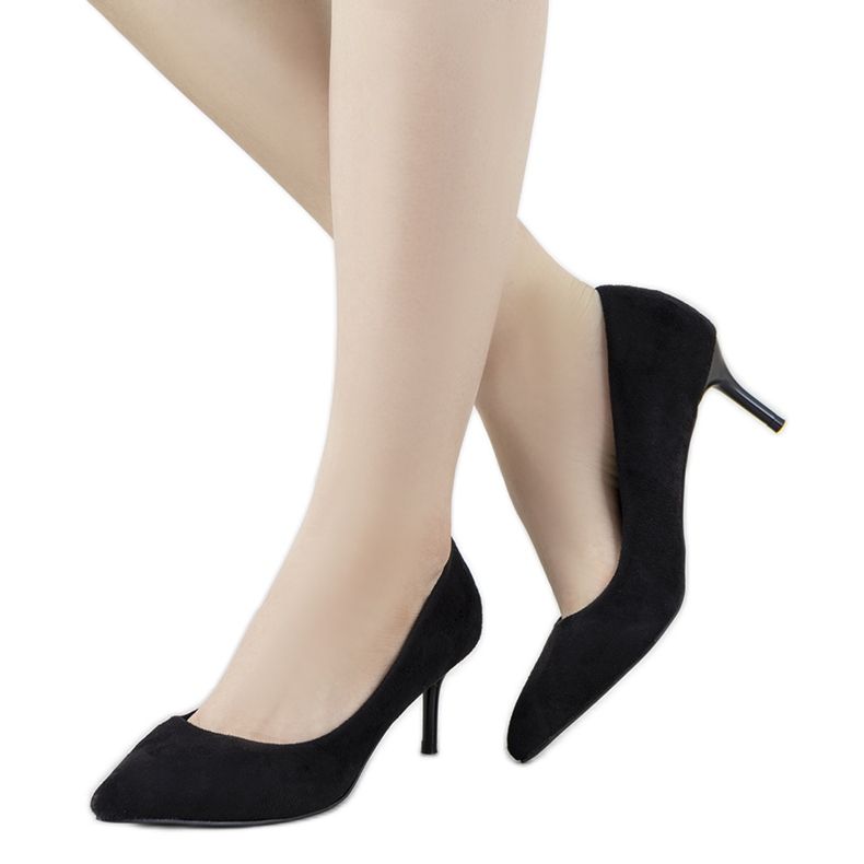 Musta pumput Bouvier stiletto kantapää