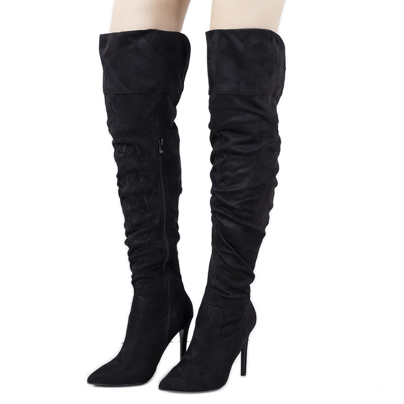 Armentin mustat reisikorkeat saappaat