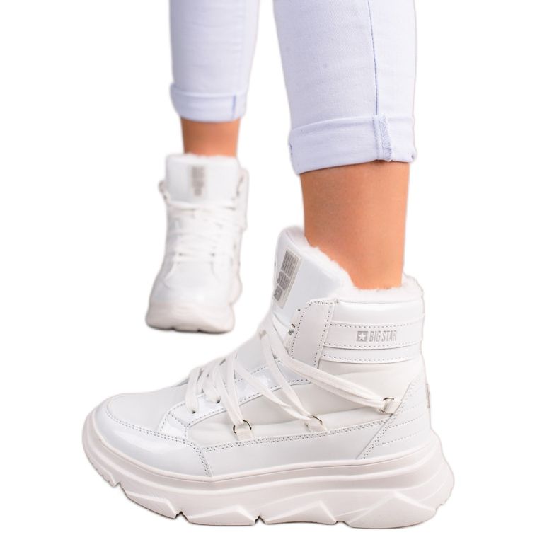 Naisten lumikengät Big Star II274463 valkoinen