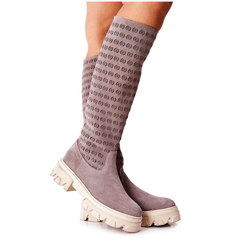 PA2 Mokkanahka, jossa avoin kuvio vaaleanruskea Eldime