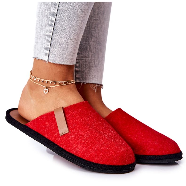 Big Star Naisten kotitossut Panto Fino II267002 Punaruskea