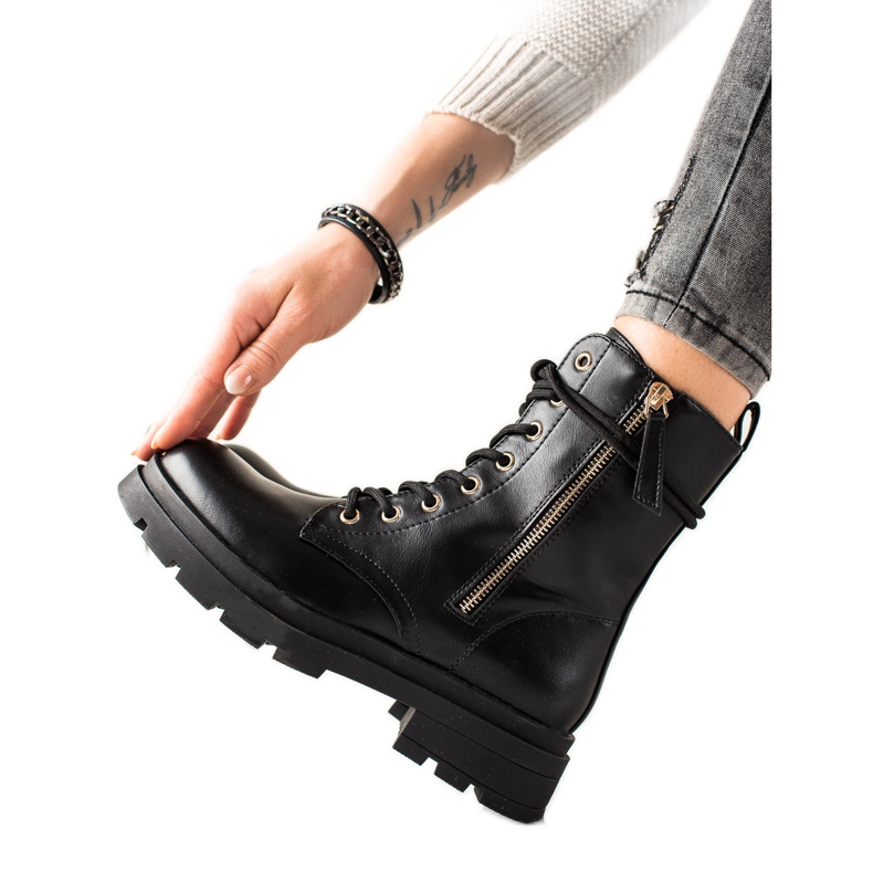 Sixth Sense Mustat saappaat eko-nahalla