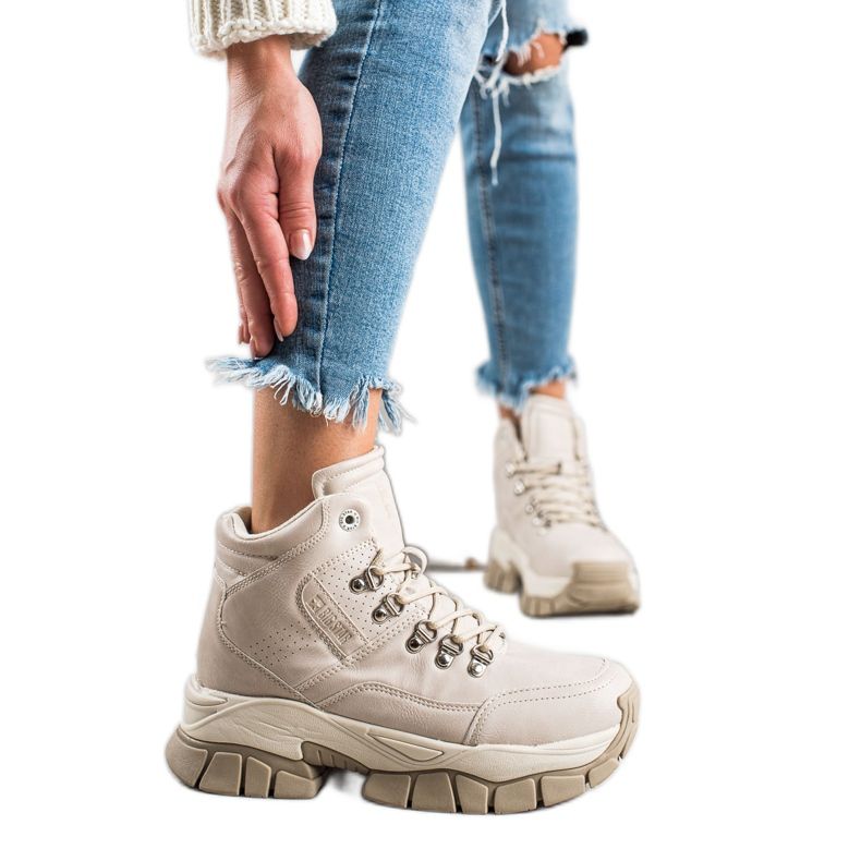 Naisten saappaat Big Star II274331 beige