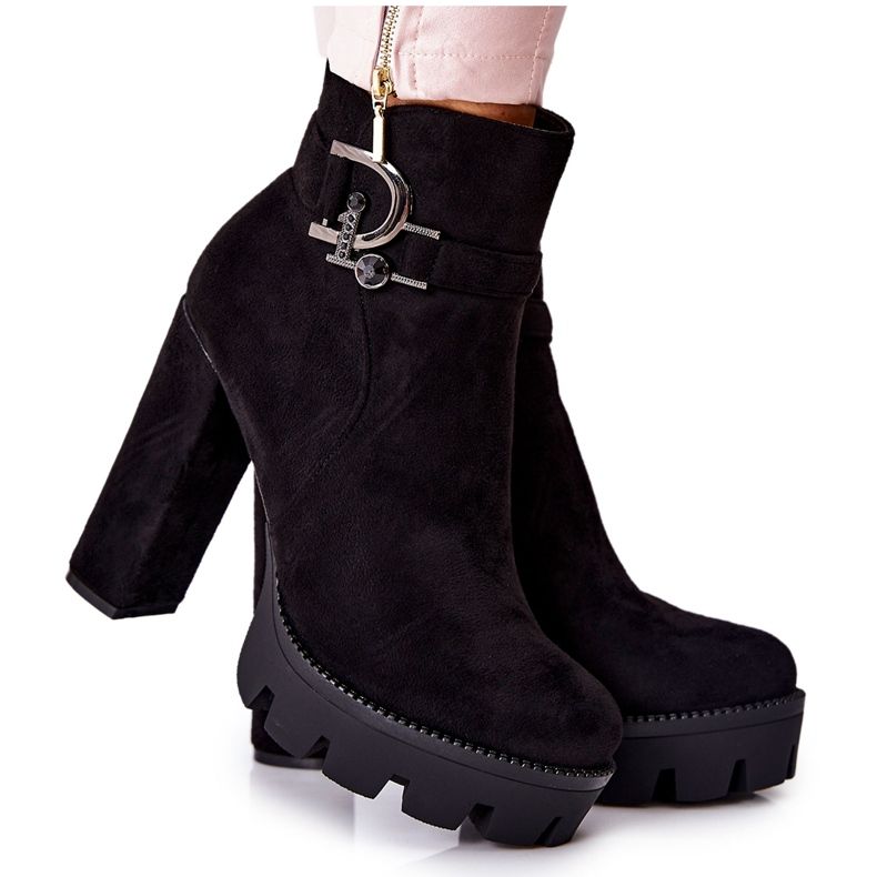 Mokkasaappaat korkokengissä Musta Dianne