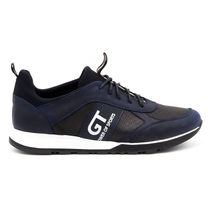 Polbut Urheilulliset miesten nahkaiset vapaa-ajan kengät 2111PLB, tummansininen