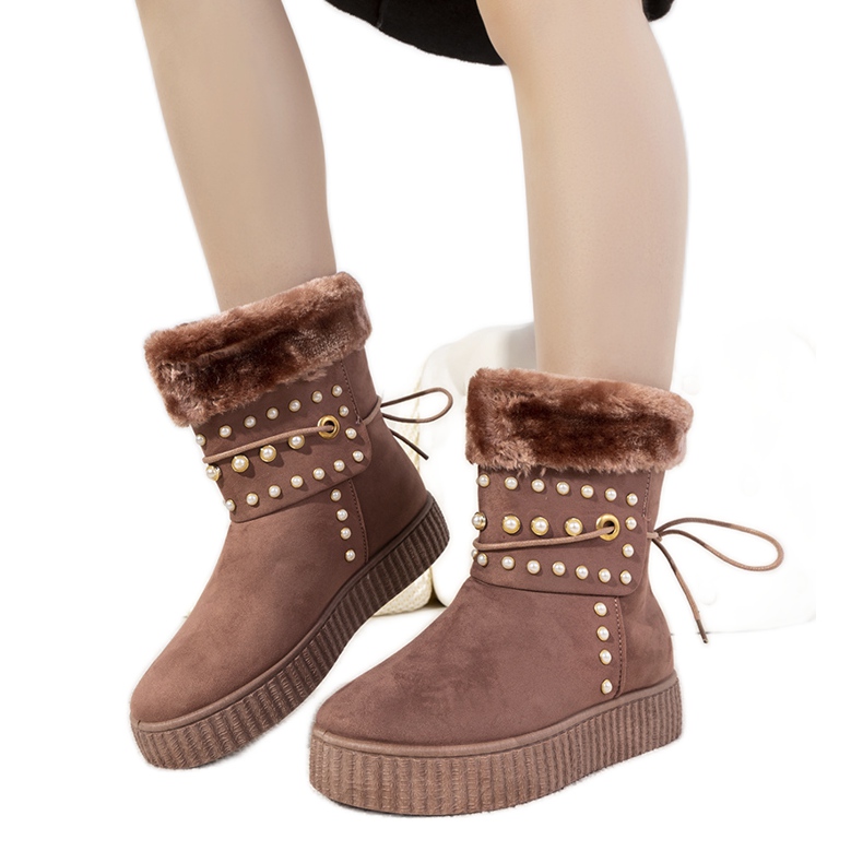 Almendra pinkit naisten lumisaappaat vaaleanpunainen