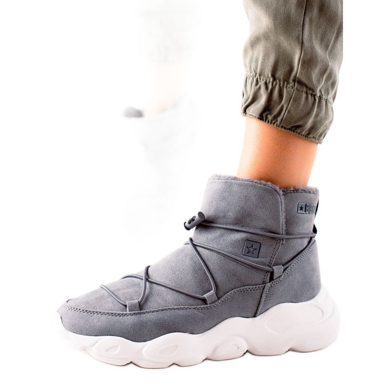 Naisten lumikengät Big Star II274264 harmaa