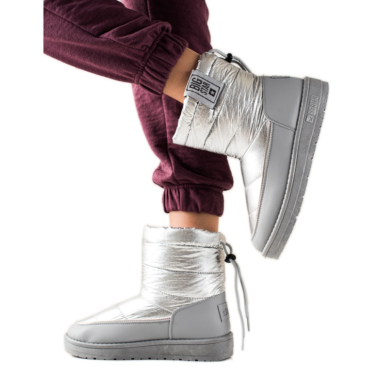 Naisten lumikengät Big Star II274118 hopea harmaa