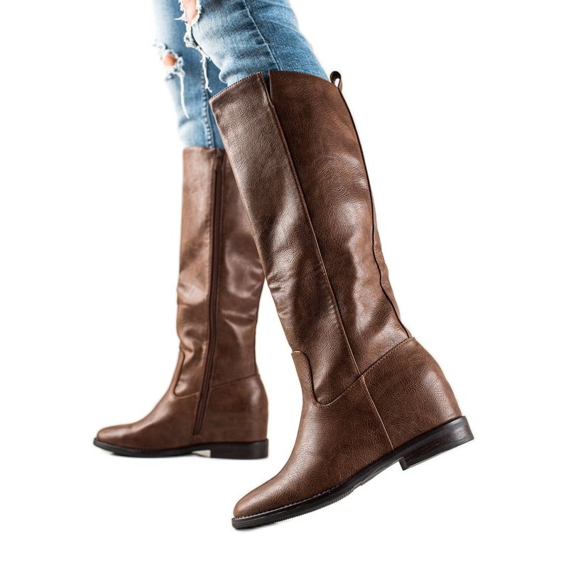 TRENDI Ruskeat kiila saappaat