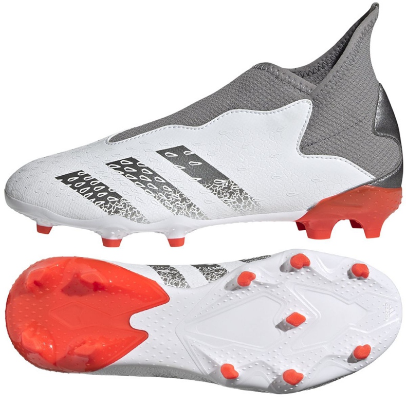 Adidas Predator Freak.3 Ll Fg Jr FY6297 jalkapallokengät monivärinen valkoinen