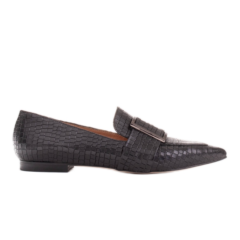 Marco Shoes Croco ballerinat isolla soljella musta