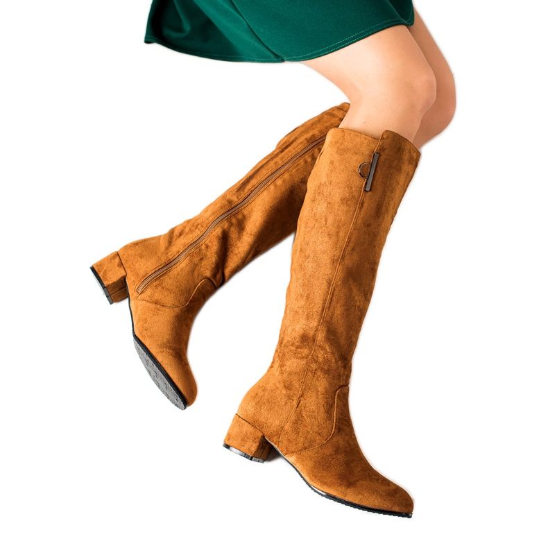 TRENDI Mukavat Camel Boots ruskea