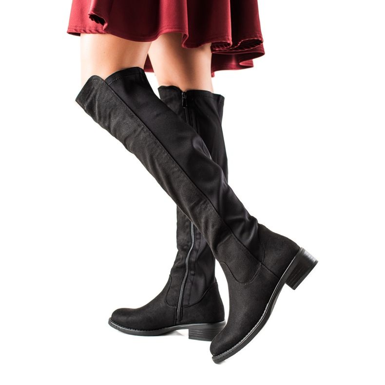 Lovery Mukavat mokkanahkasaappaat musta