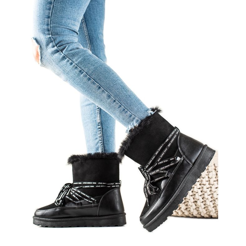 W. Potocki Black Snow Boots Potocki musta