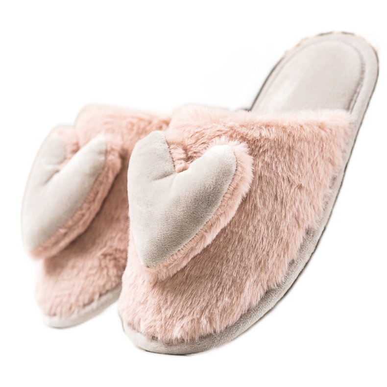 TRENDI Tossut sydämellä vaaleanpunainen