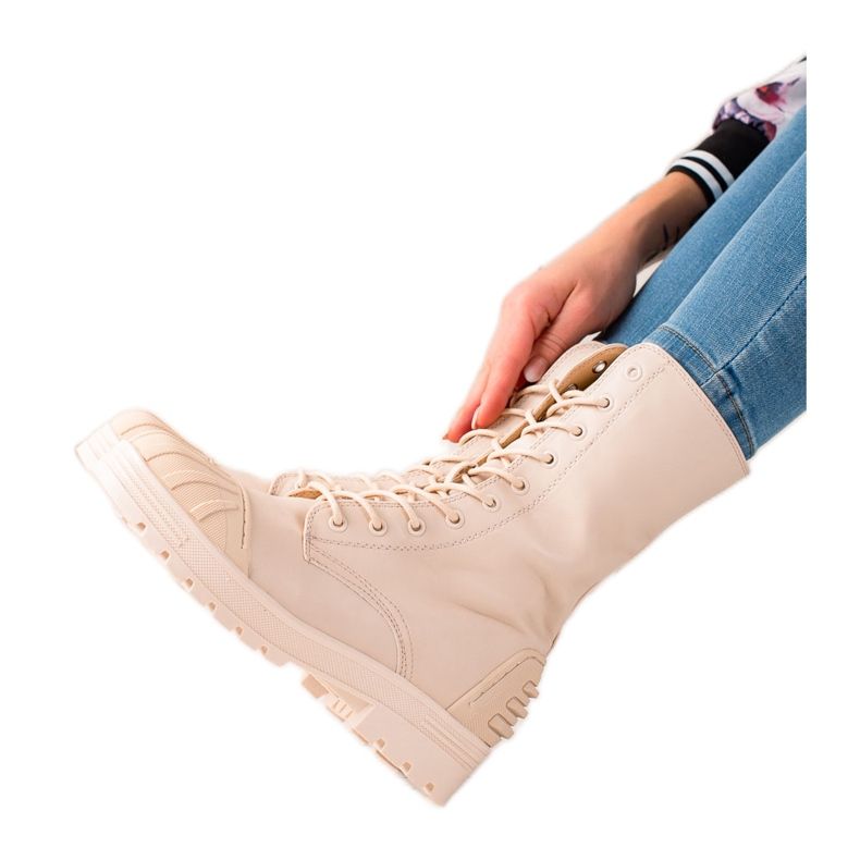 Seastar High Lace-up Trappers beige