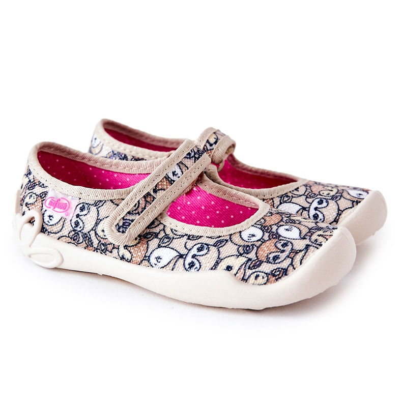 BEFADO S.A. Ballerinatossut Befado Roe-deer 114X467 beige ruskea