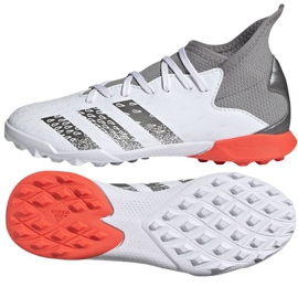 Adidas Predator Freak.3 Tf Jr FY6312 jalkapallokengät valkoinen valkoinen