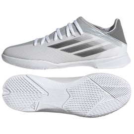 Adidas X Speedflow.3 In Jr FY3315 jalkapallokengät harmaa, valkoinen harmaan sävyjä