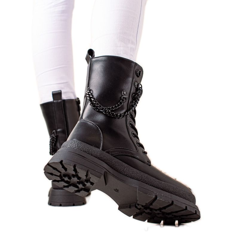 Bona Lämpimiä työntekijöitä ketjulla musta