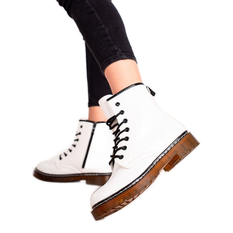 Lucky Shoes Mukavat valkoiset trapperit valkoinen