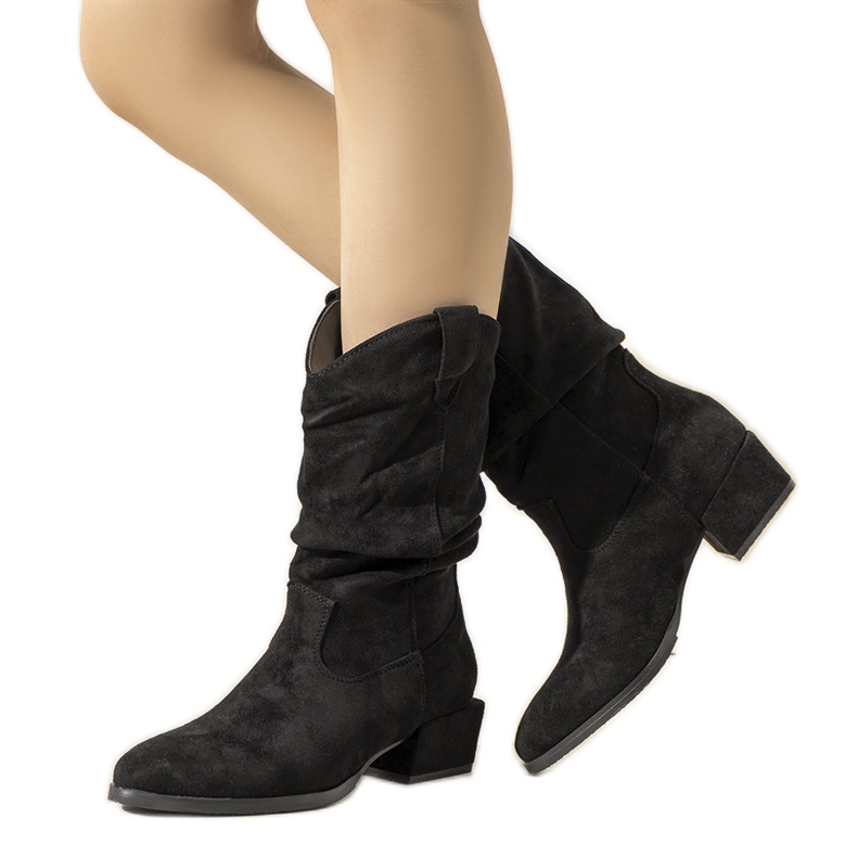 Mustat Francis cowboysaappaat