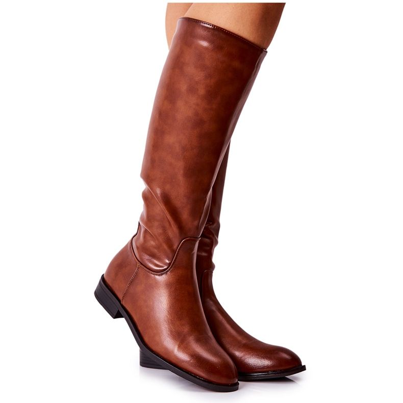 PG1 Lämpimät nahkasaappaat Ruskea Estil