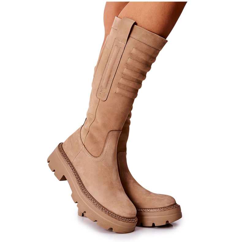 Nahka Maciejka Boots Beige 05277-04