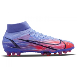 Nike Superfly 8 Pro Km Ag M DJ3978-506 jalkapallokengät purppura-sininen sininen