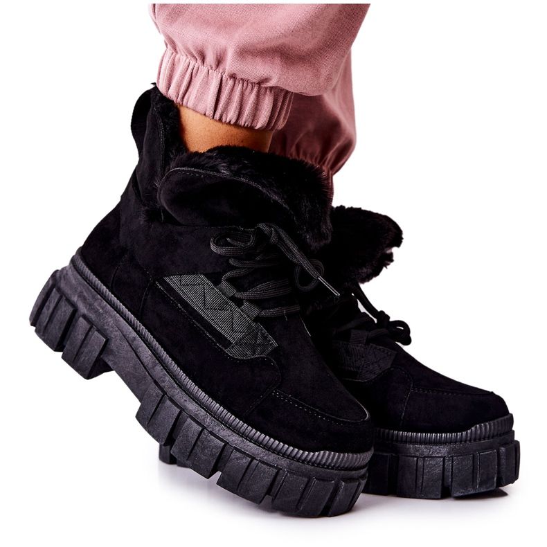 PM1 Musta Lämpimät Saappaat Trappers Musta Demaris