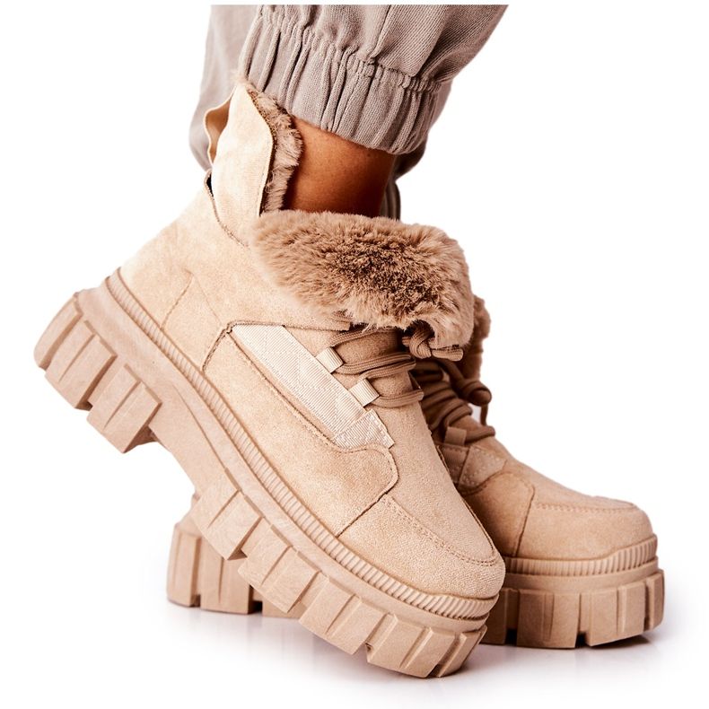 PM1 Lämpimät saappaat Trappers Beige Demaris