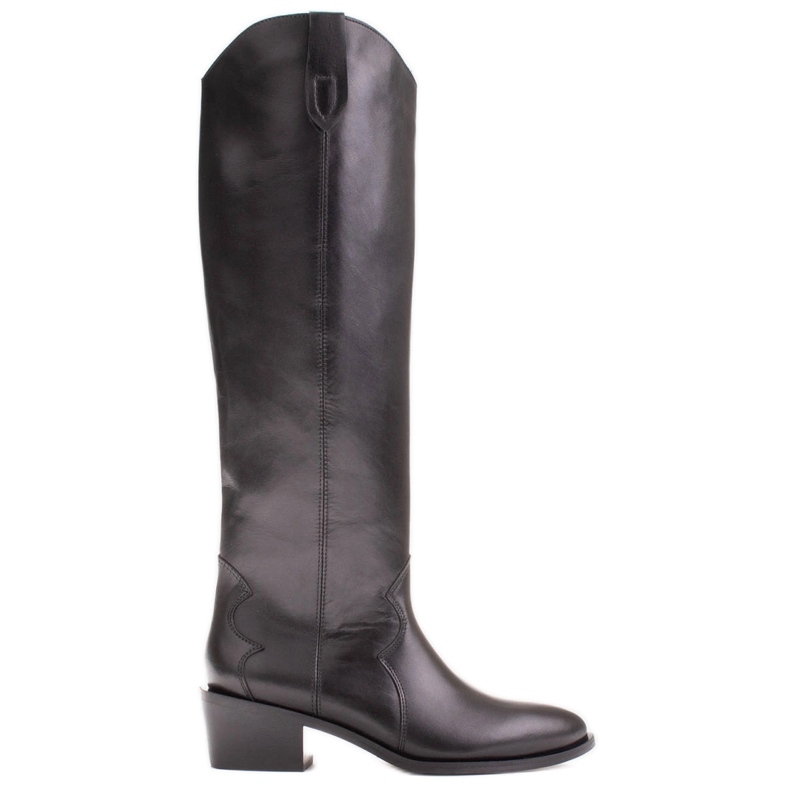 Marco Shoes Iolanda cowboy-saappaat koristeompeleilla musta