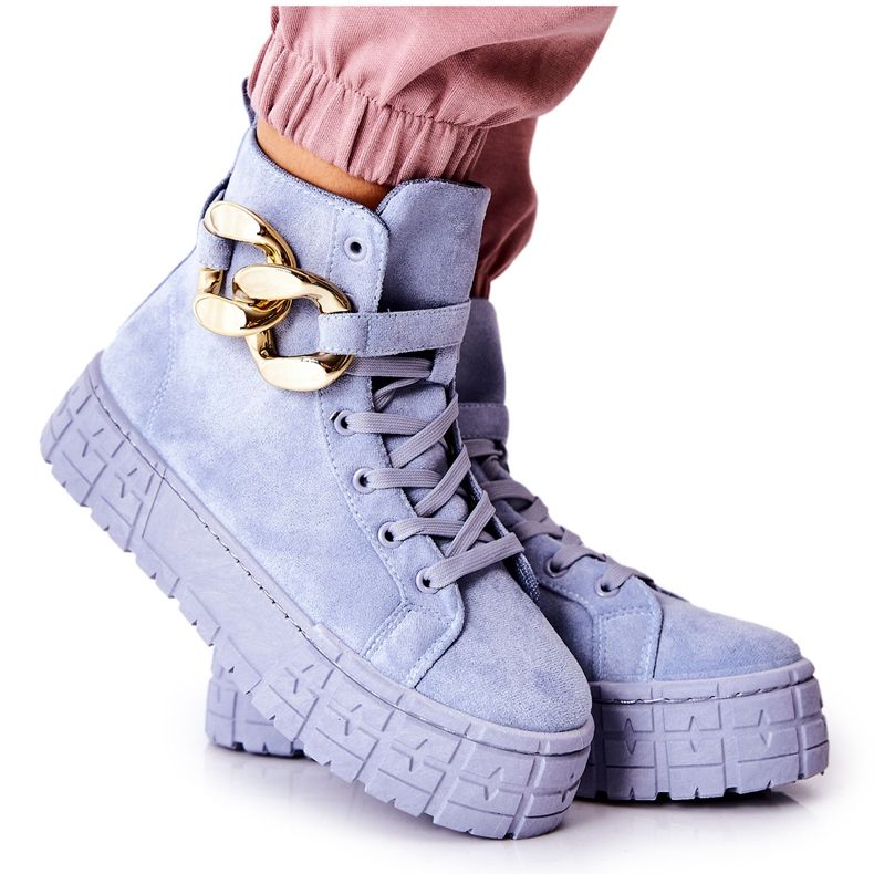 Korkeat tennarit Evenia Blue -alustalla sininen